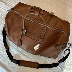 Coach leather duffle travel bag